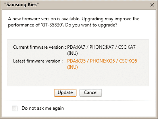 Samsung Galaxy Ace to Android 2.3.4 