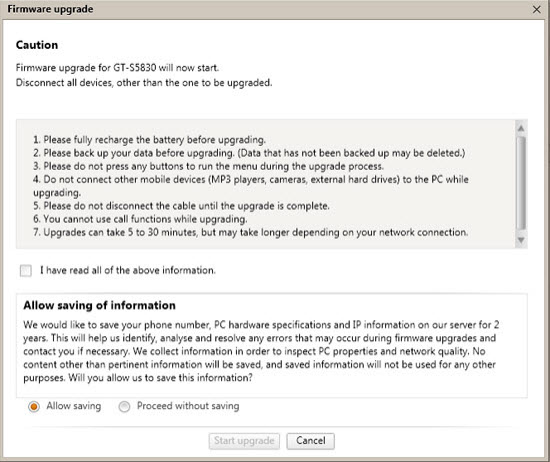Samsung Galaxy Ace to Android 2.3.4 